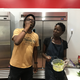Lawrence Ross samples the wares of Recipe owner Tisha Crear. (Lawrence Ross/The Root)